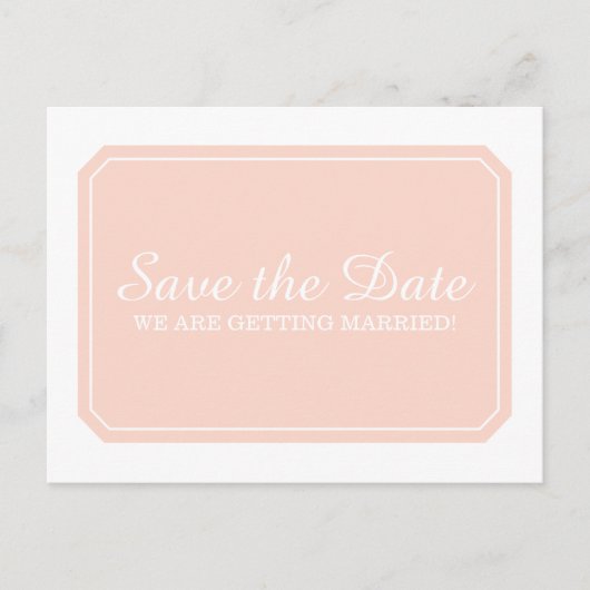 Faire-part Carte postale Corail tout simplement élégante pour (Devant)