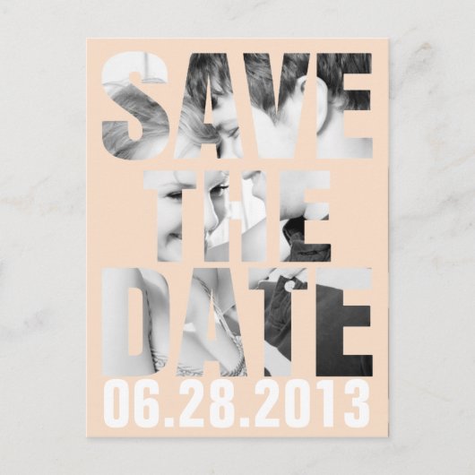 Faire-part Carte postale CUTOUT SAVE THE DATE (Devant)