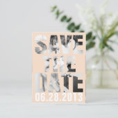 Faire-part Carte postale CUTOUT SAVE THE DATE (Debout devant)