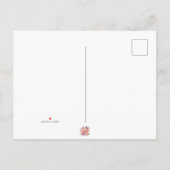 Faire-part carte postale d'anniversaire 80 ans florale modern (Dos)