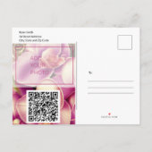 Faire-part Carte postale d'annonce avec QR code pour photo de (Dos)