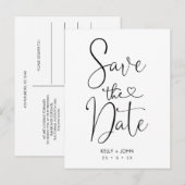 Faire-part Carte postale d'annonce de date de mariage à calli (Devant / Derrière)