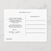 Faire-part Carte postale d'annonce de date de mariage à calli (Dos)