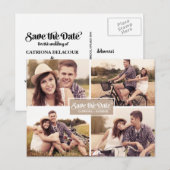 Faire-part Carte postale d'annonce de date de mariage avec ca (Devant / Derrière)