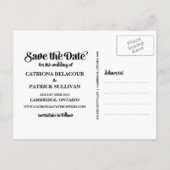 Faire-part Carte postale d'annonce de date de mariage avec ca (Dos)