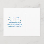 Faire-part Carte postale d'annonce de date de mariage avec un (Dos)