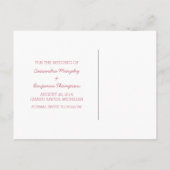 Faire-part Carte postale d'annonce de date de mariage Pink St (Dos)