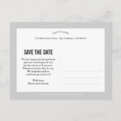 Faire-part Carte postale d'annonce de date de mariage Simplem (Dos)