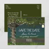 Faire-part Carte postale d'annonce de date de Rustic Country  (Devant / Derrière)