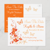 Faire-part Carte postale d'annonce de date de sauvegarde de l (Devant / Derrière)