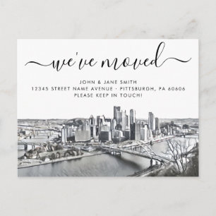 Faire-part Carte postale d'annonce de déménagement à Pittsbur