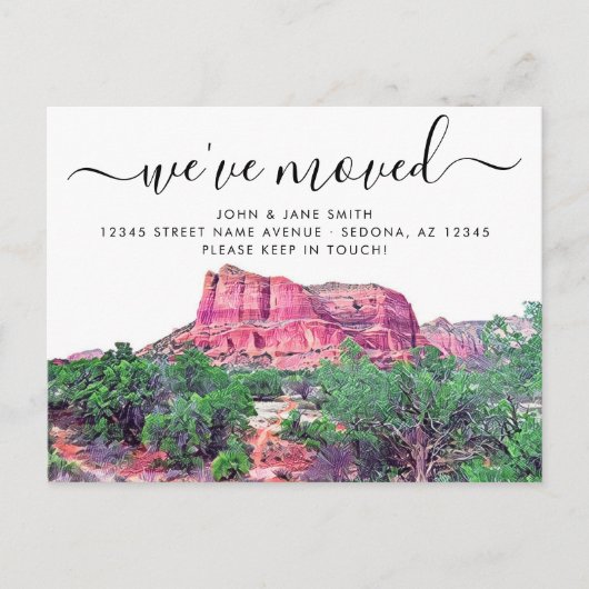 Faire-part Carte postale d'annonce de déménagement à Sedona A (Devant)