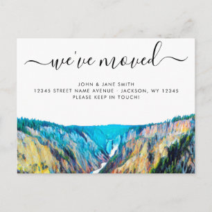 Faire-part Carte postale d'annonce de déménagement à Yellowst