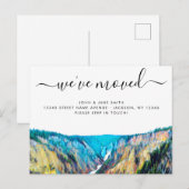Faire-part Carte postale d'annonce de déménagement à Yellowst (Devant / Derrière)