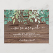 Faire-part Carte postale d'annonce de déménagement avec une t (Devant)