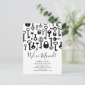 Faire-part Carte postale d'annonce de déménagement de clés an (Debout devant)