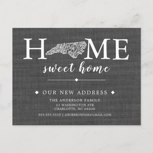 Faire-part Carte postale d'annonce de déménagement de l'État (Devant)