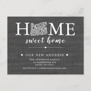 Faire-part Carte postale d'annonce de déménagement de l'État 