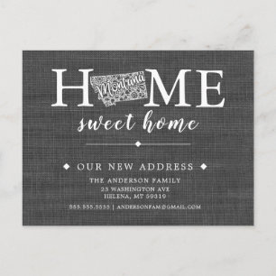 Faire-part Carte postale d'annonce de déménagement de l'État 