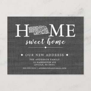 Faire-part Carte postale d'annonce de déménagement de l'État 