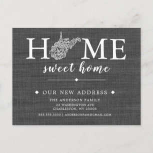 Faire-part Carte postale d'annonce de déménagement de l'État 