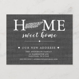 Faire-part Carte postale d'annonce de déménagement de l'État 