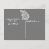 Faire-part Carte postale d'annonce de déménagement de l'État  (Dos)