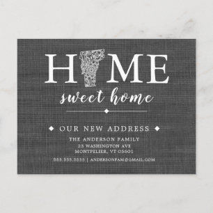 Faire-part Carte postale d'annonce de déménagement de l'État 