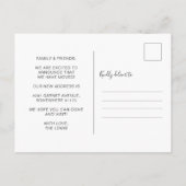 Faire-part Carte postale d'annonce de déménagement simple (Dos)