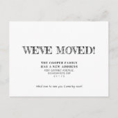 Faire-part Carte postale d'annonce de déménagement simple (Devant)