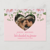 Faire-part Carte postale d'annonce de fiançailles avec photo  (Devant)