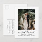 Faire-part Carte postale d'annonce de fuite pour mariage (Devant / Derrière)