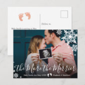 Faire-part Carte postale d'annonce de grossesse avec photo (Devant / Derrière)