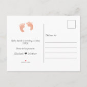 Faire-part Carte postale d'annonce de grossesse avec photo (Dos)