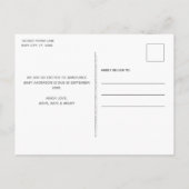 Faire-part Carte postale d'annonce de grossesse Bébé Chien (Dos)