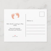 Faire-part Carte postale d'annonce de grossesse photo à venir (Dos)