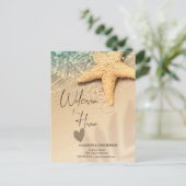 Faire-part Carte postale d'annonce de la plage de Seastar (Debout devant)