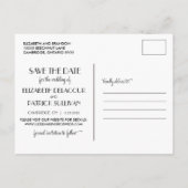 Faire-part Carte postale d'annonce de mariage à conserver dan (Dos)