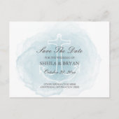 Faire-part Carte postale d'annonce de mariage à l'aquarelle a (Devant)