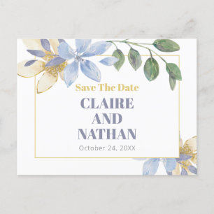 Faire-part Carte postale d'annonce de mariage à l'aquarelle f
