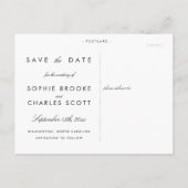 Faire-part Carte postale d'annonce de mariage à l'aquarelle O (Dos)