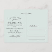 Faire-part Carte postale d'annonce de mariage à rayures class (Dos)