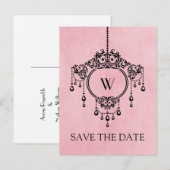 Faire-part Carte postale d'annonce de mariage à suspendre lus (Devant / Derrière)