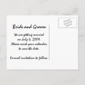 Faire-part Carte postale d'annonce de mariage d'été avec feux (Dos)