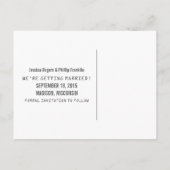 Faire-part Carte postale d'annonce de mariage en code binaire (Dos)