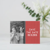 Faire-part Carte postale d'annonce de mariage en code binaire (Debout devant)