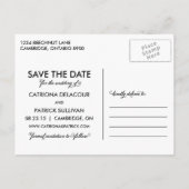 Faire-part Carte postale d'annonce de mariage en écriture jol (Dos)