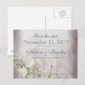 Faire-part Carte postale d'annonce de mariage Floral Rustique (Devant / Derrière)