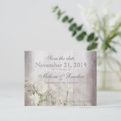 Faire-part Carte postale d'annonce de mariage Floral Rustique (Debout devant)