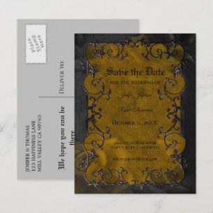 Faire-part Carte postale d'annonce de mariage gothique Hallow